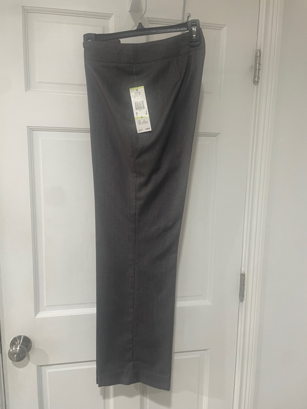 Anne Klein Women's Straight Dress Pants in Charcoal Gray